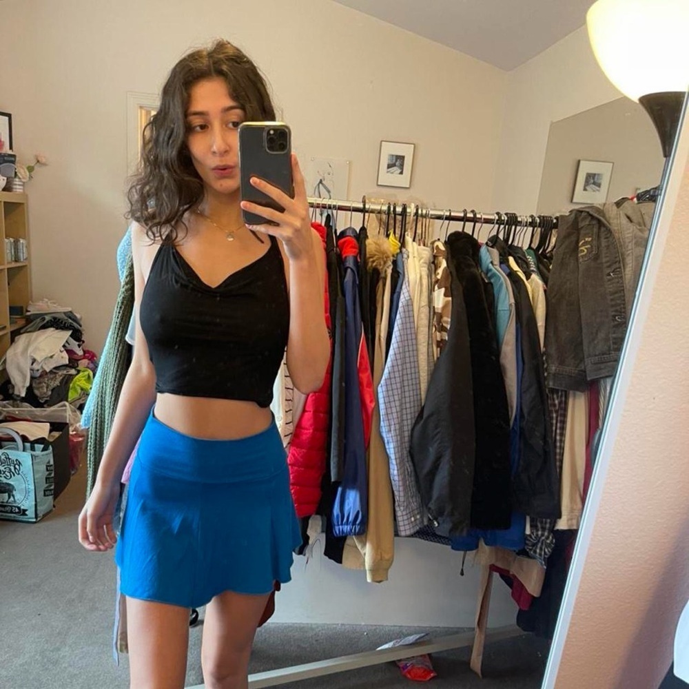 Blue Mini Skirt